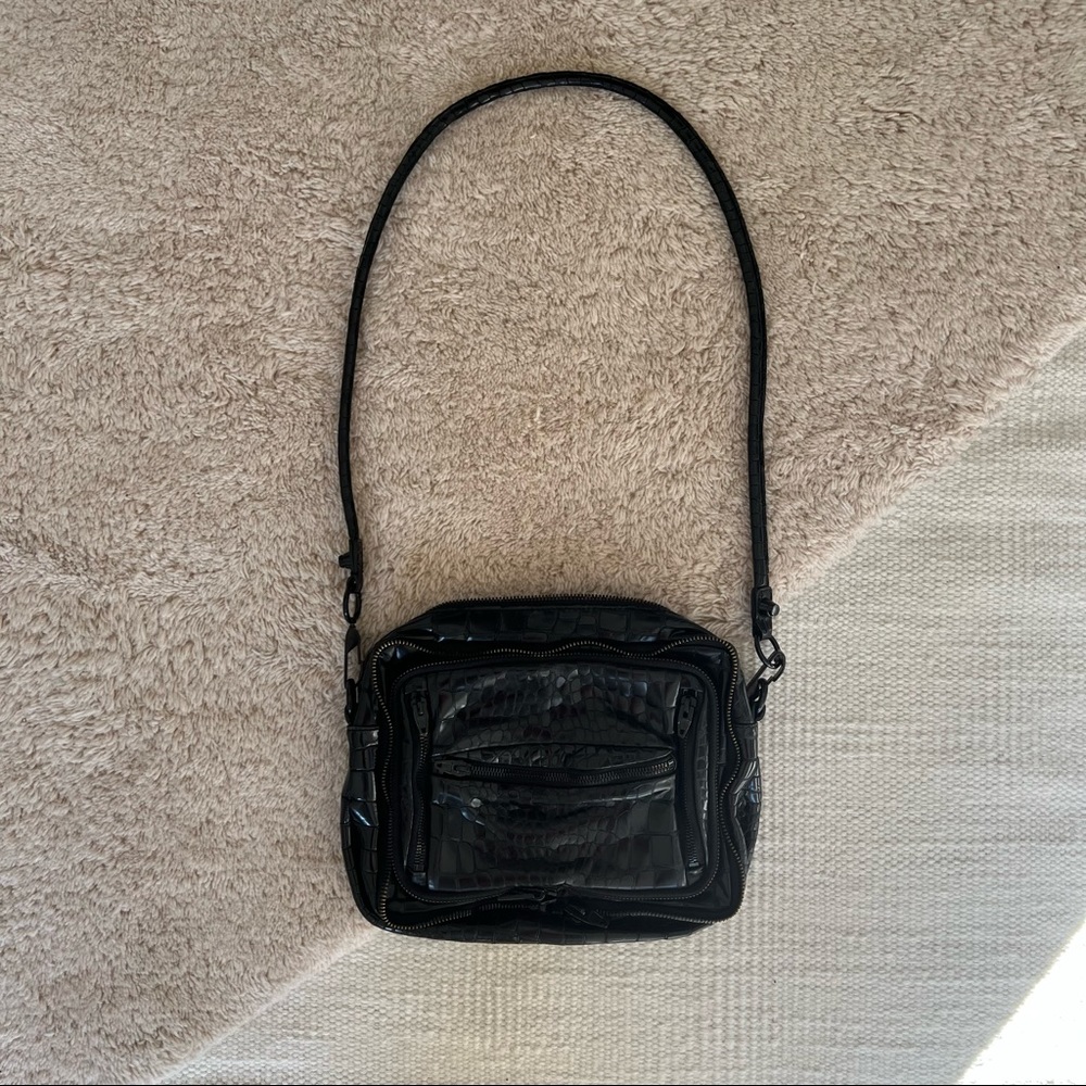 Alexander Wang Black moc croc bag- RARE